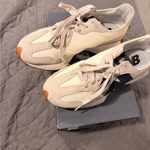 New Balance Beige and Brown Athletic Shoes